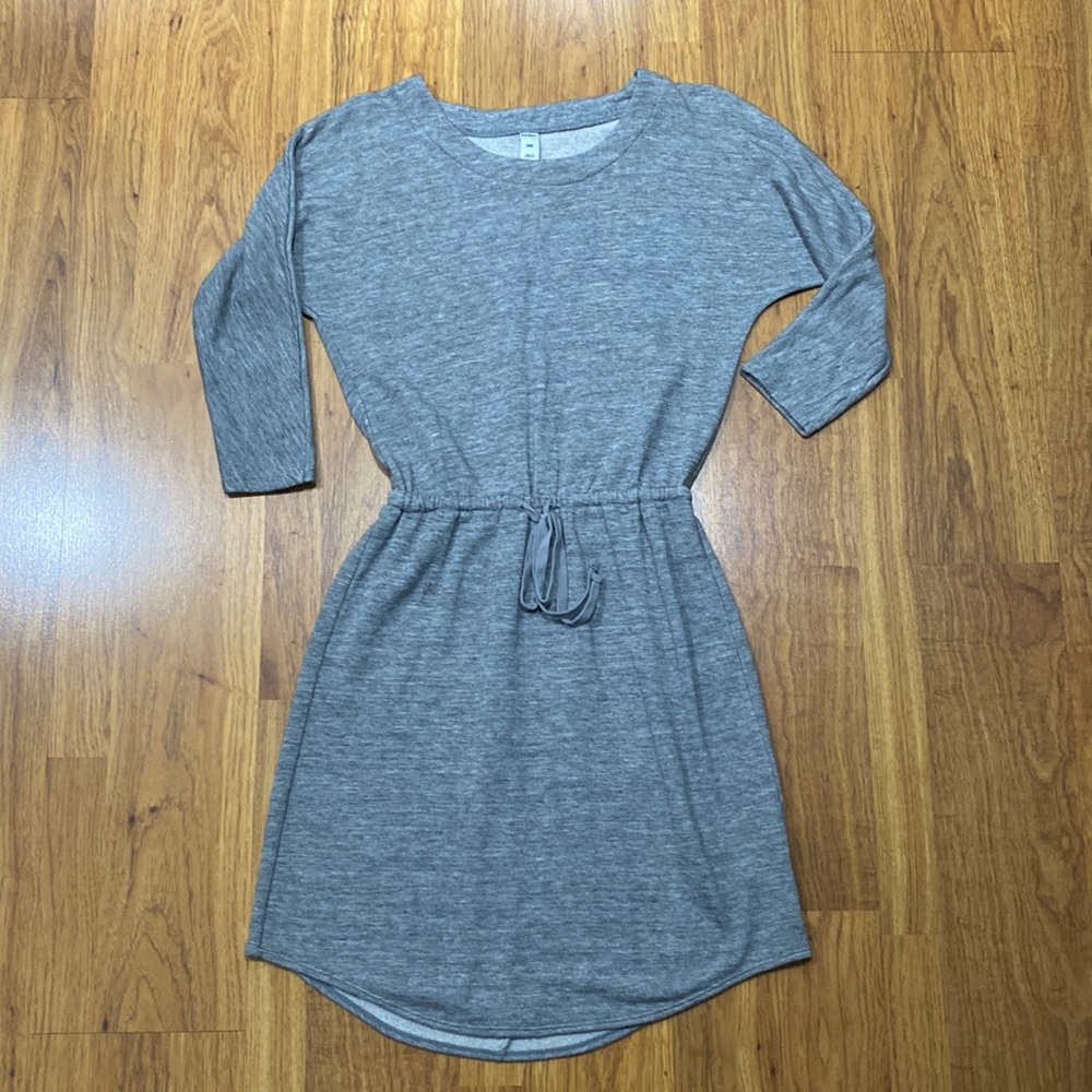 BNWT Old Navy gray drawstring sweatshirt dress